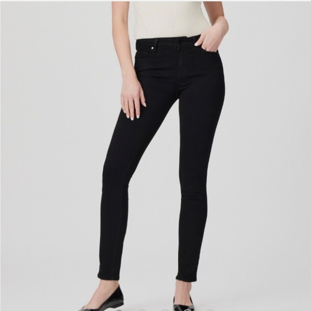 PAIGE Verdugo Ultra Skinny Jeans Black Transcend Stretch‎ Denim Womens 25